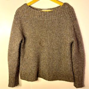Tommy Bahama Grey with Golden Sparkles Modern Chic Cozy Sweater for Any Occasion
